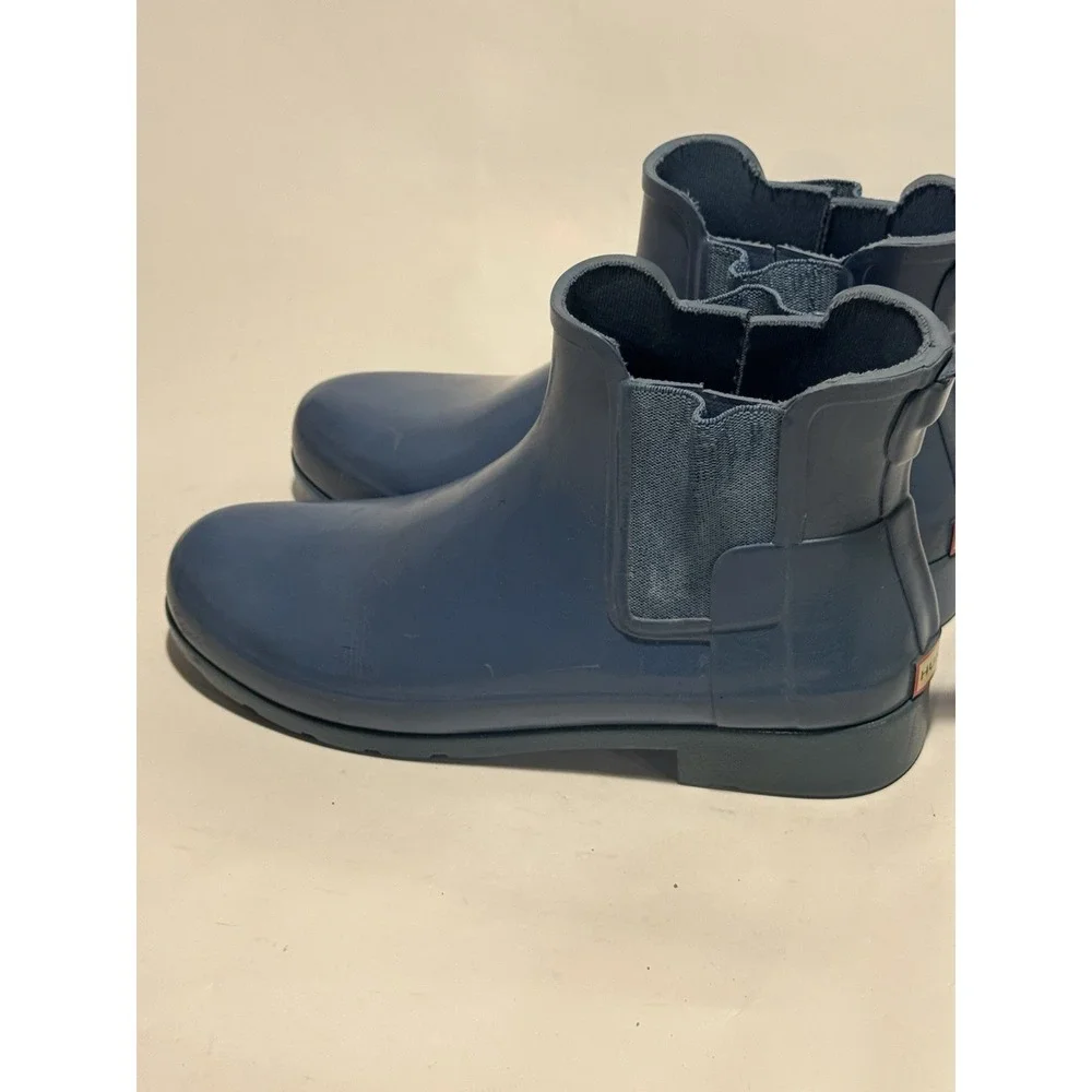 Hunter Women's Original Refined Chelsea Boot US 8 SmokeBlue Winter Rain Booties